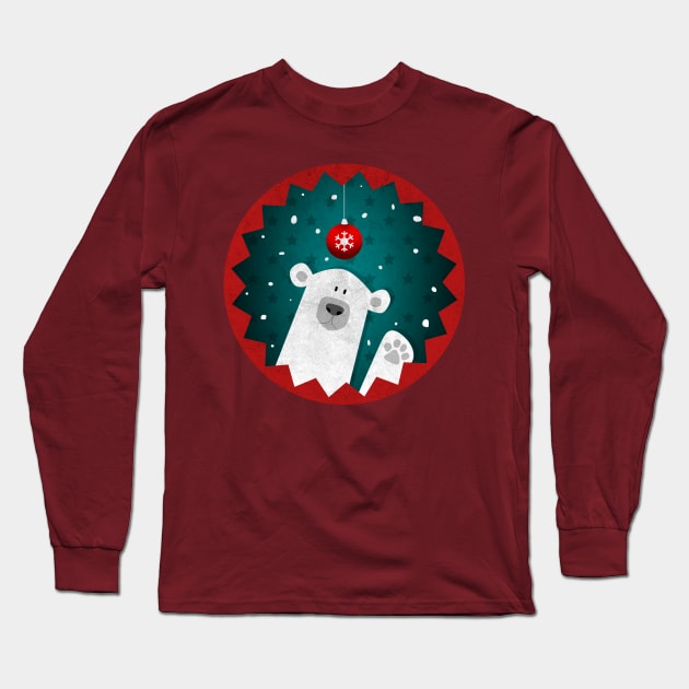 A Polar Bear Christmas Long Sleeve T-Shirt by Bumblebeast